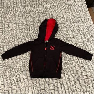 PUMA little boys zip up cotton track jacket